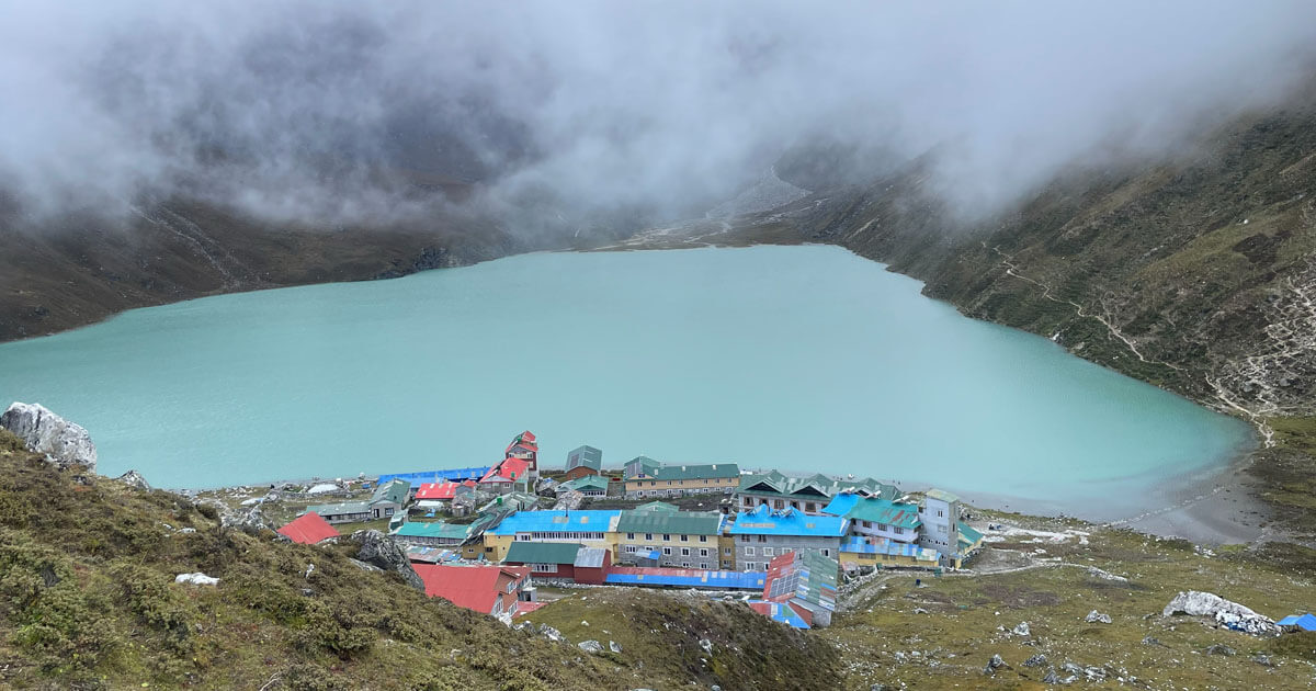 Beautiful Gokyo Valley alongside the Gokyo Lake