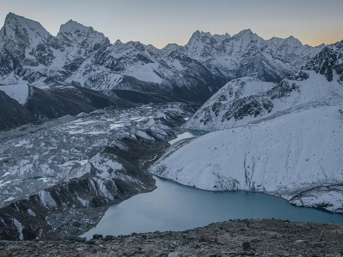 Gorgeous view from Gokyo Ri(5357 m) during the Gokyo Valley trekking