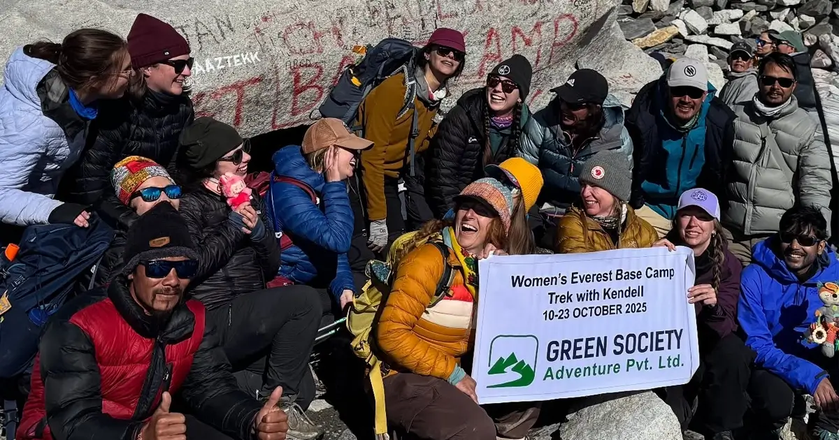 Happiness of Trekkers at Everest Base Camp(5364 m)