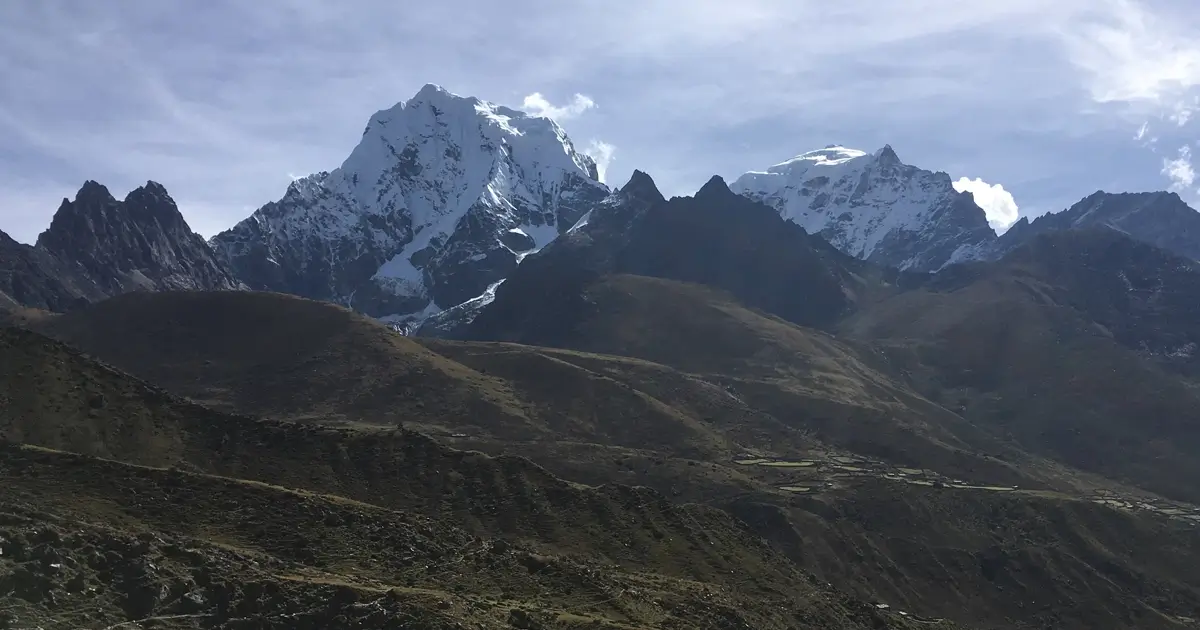 View of Mt. Tawatse, taken during the Gokyo Valley trek