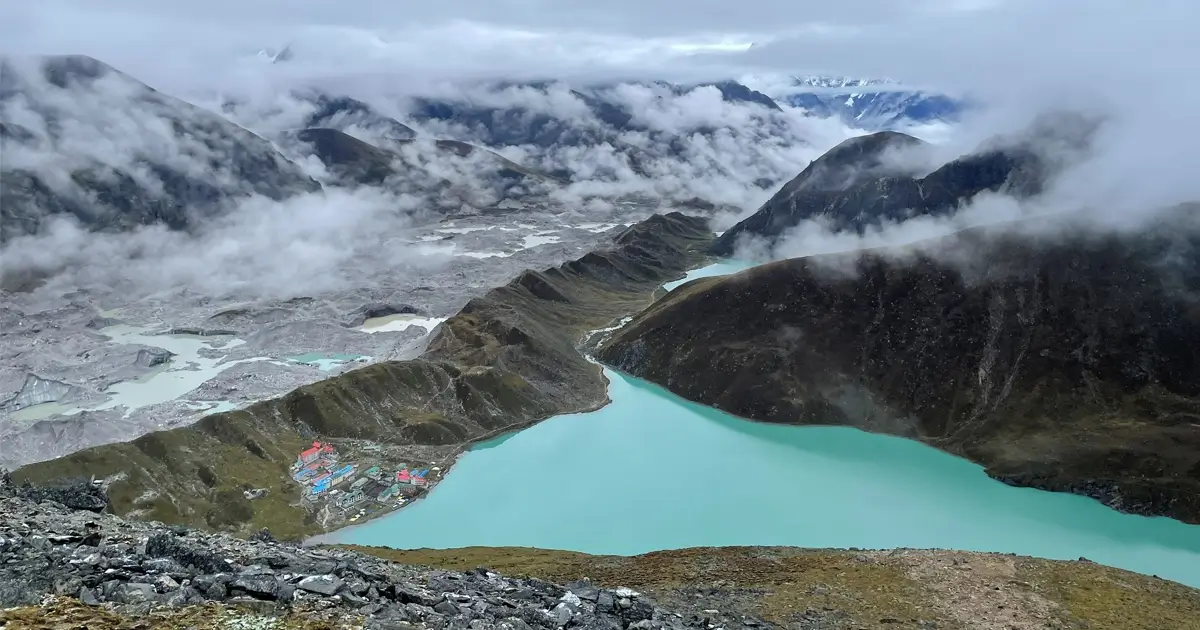 Beautiful picture taken from Gokyo Ri (5357 m)