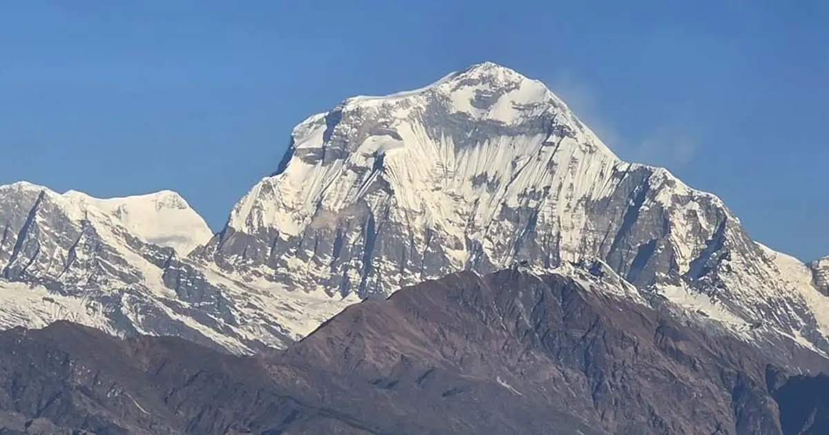 View of Dhaulagiri during Khopra Danda Trek 