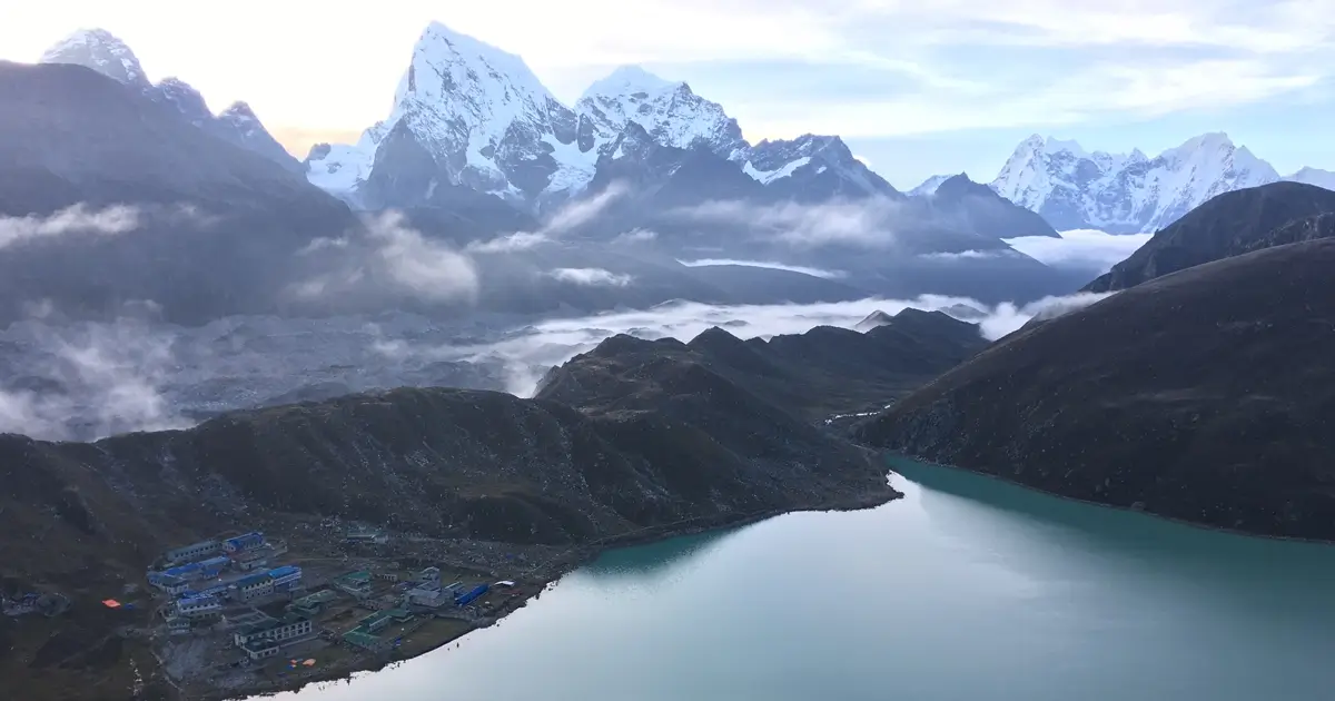 View of Gokyo Valley and Gokyo Lake 