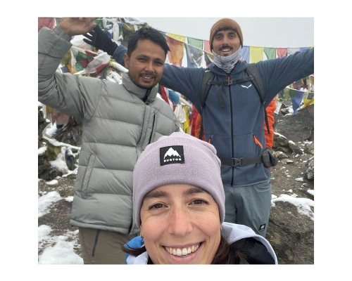 A Couple With Guide During Gokyo Valley Honeymoon Trek